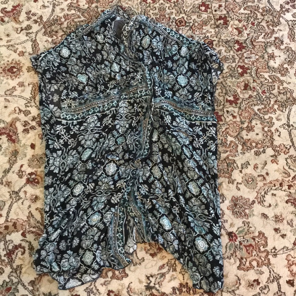 Super cute, light blue and black Kimono
